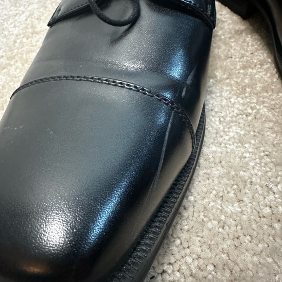 Alfani Adam Black Square Toe Cap Toe Oxford Dress Shoes Men’s 12M - Picture 5 of 10